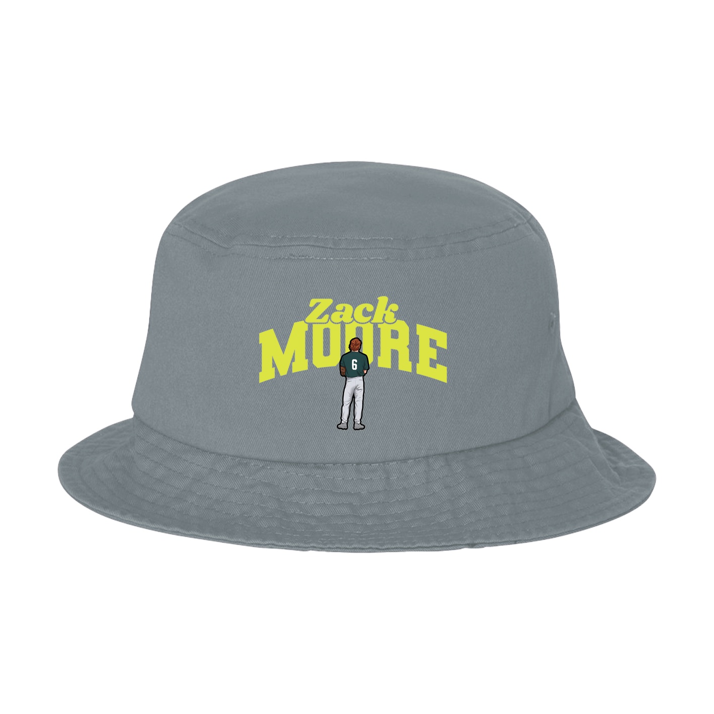 Bucket Cap — Signature Arch in Grey