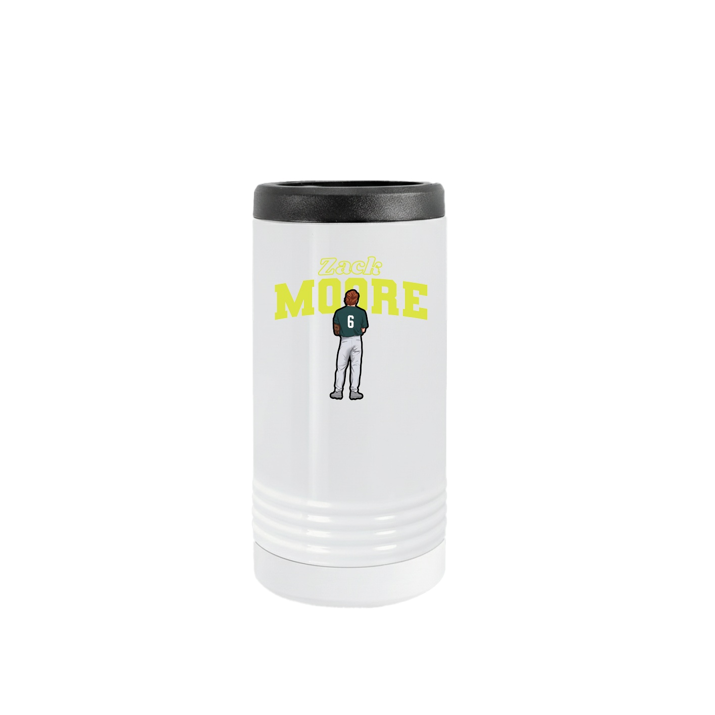 Slim Beverage Holder — Name Arch in White