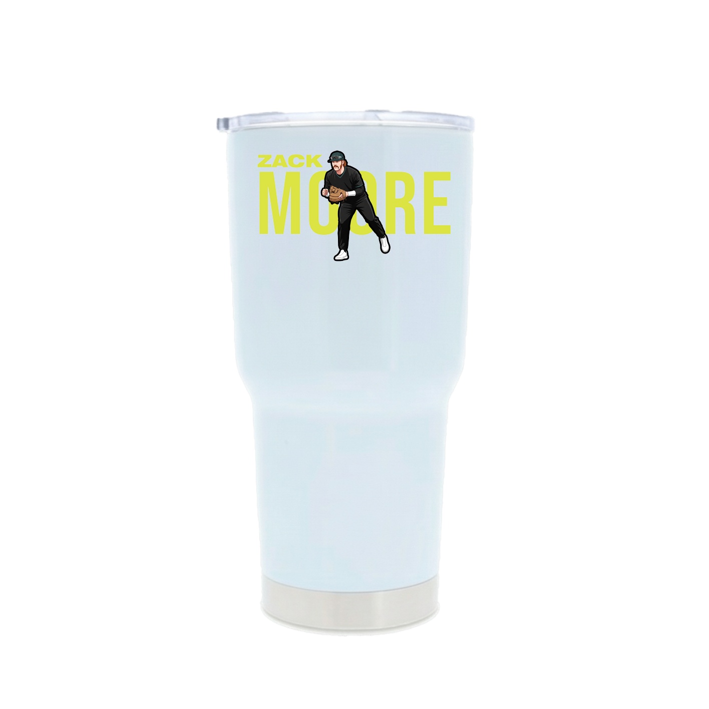 30oz Stainless Steel Tumbler — Player Name in White