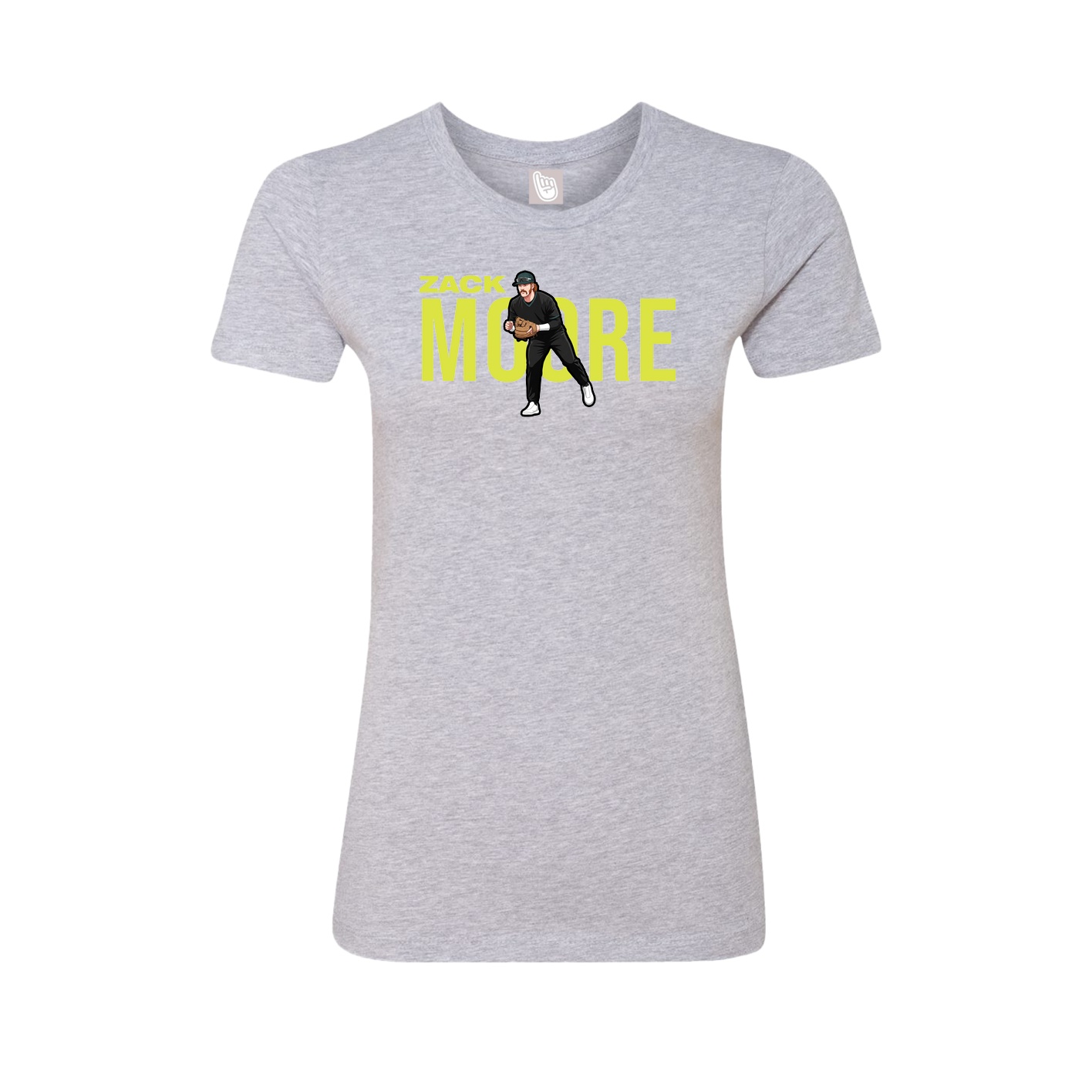 Womens Tee — Player Name in Grey