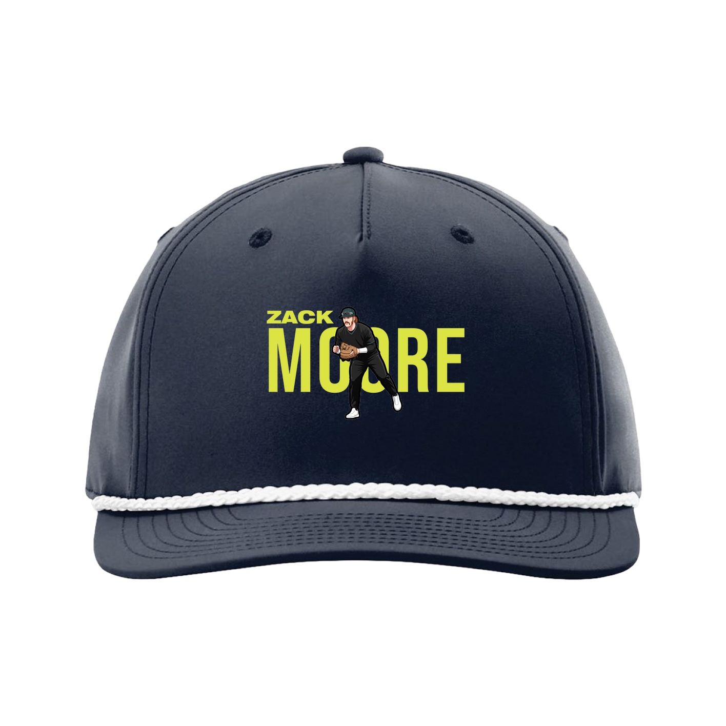 Five-Panel Classic Rope Cap — Player Name in Navy