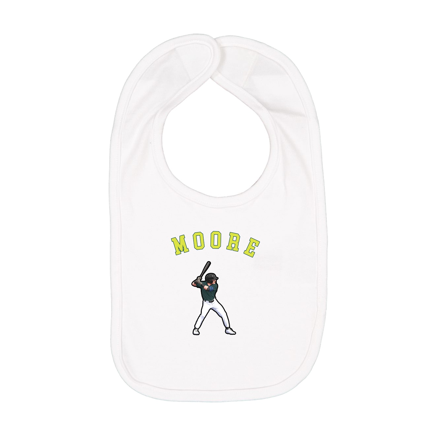 Infant Bib — Shirsey Arch in White