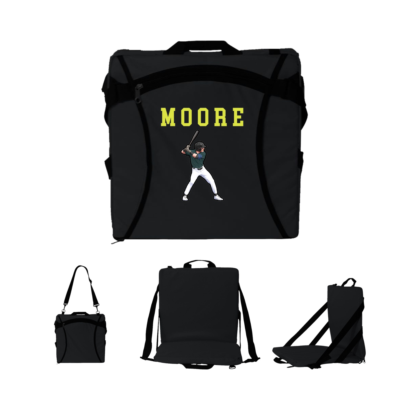 Folding Stadium Seat — Shirsey in Black