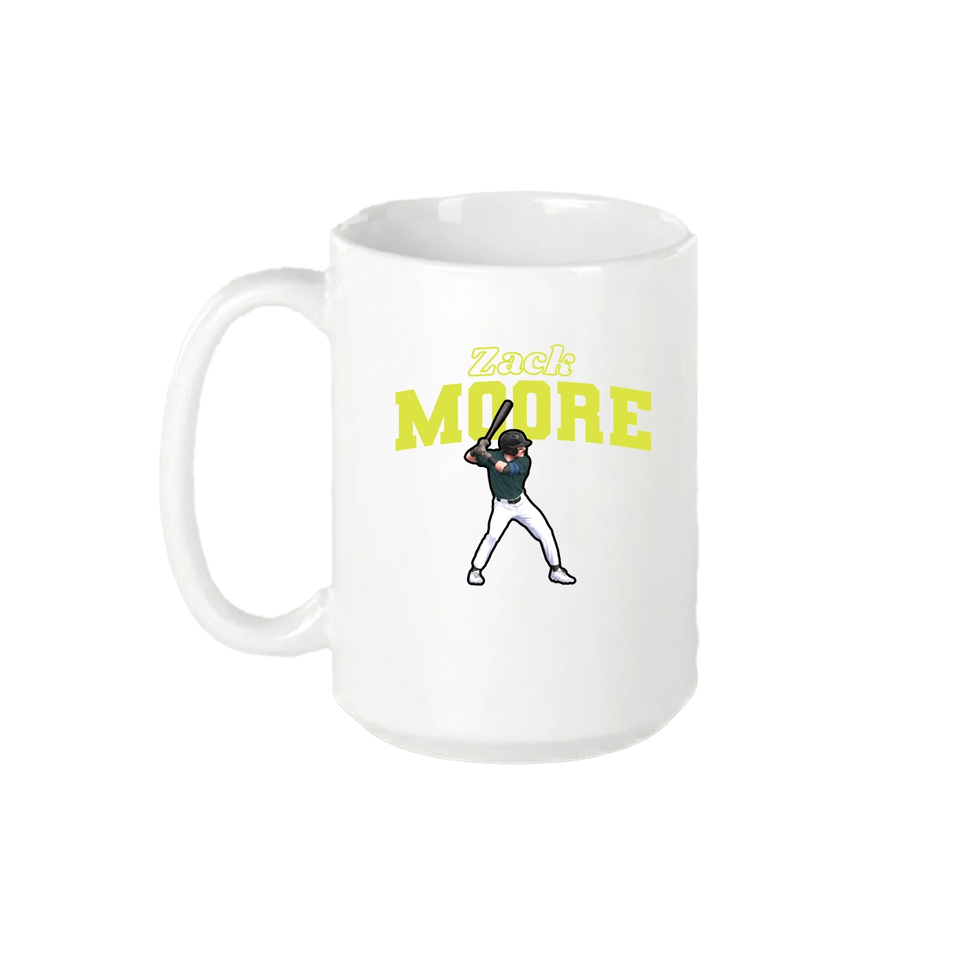 15oz Coffee Mug — Name Arch in White