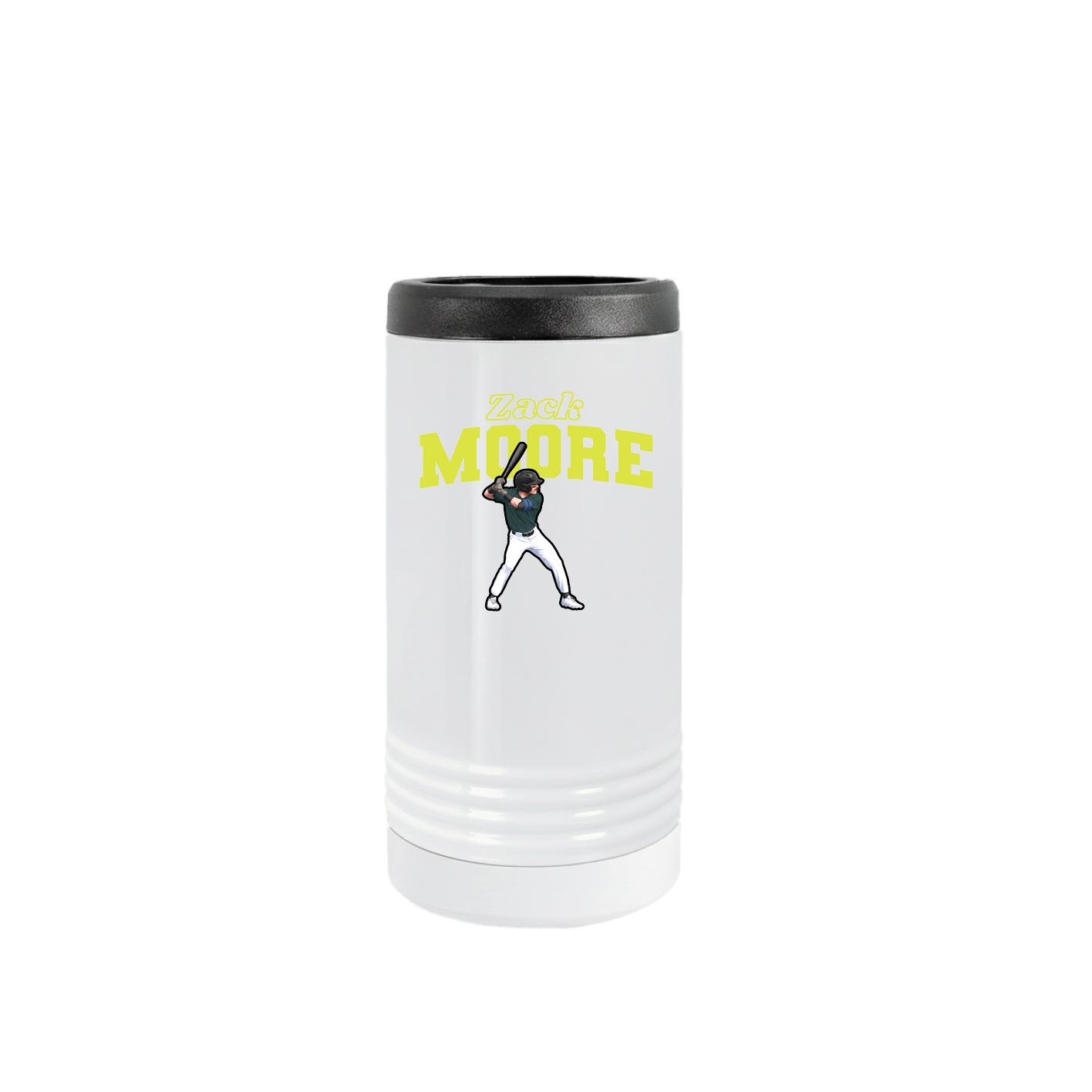 Slim Beverage Holder — Name Arch in White
