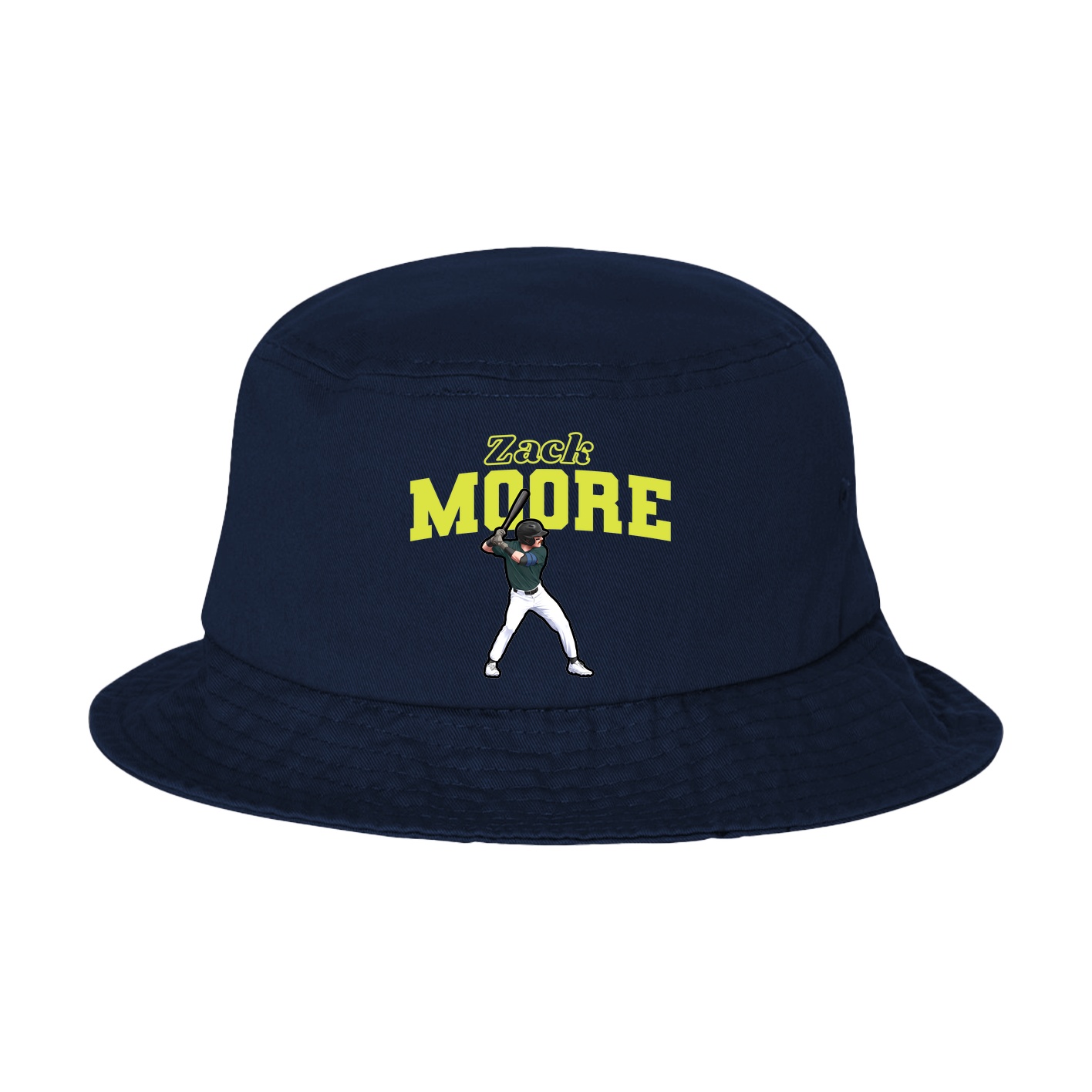 Bucket Cap — Name Arch in Navy