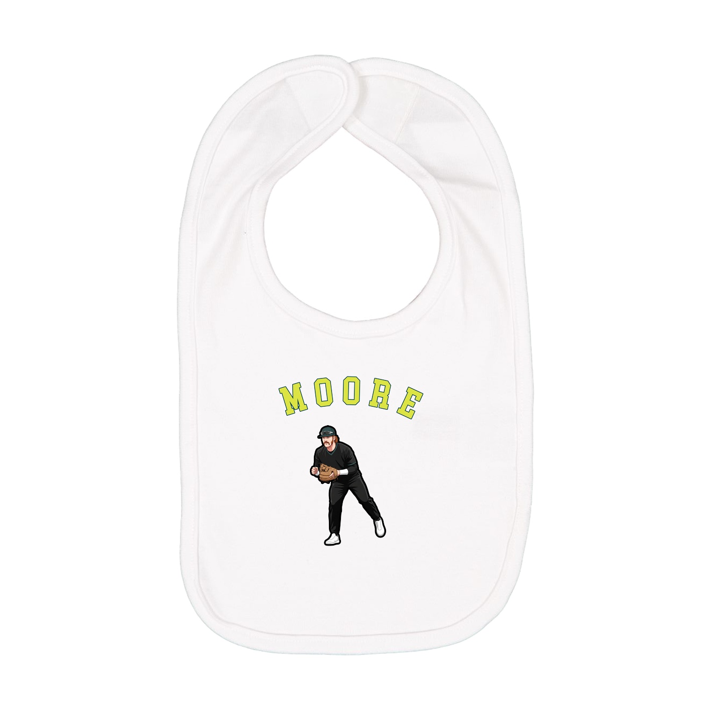 Infant Bib — Shirsey Arch in White