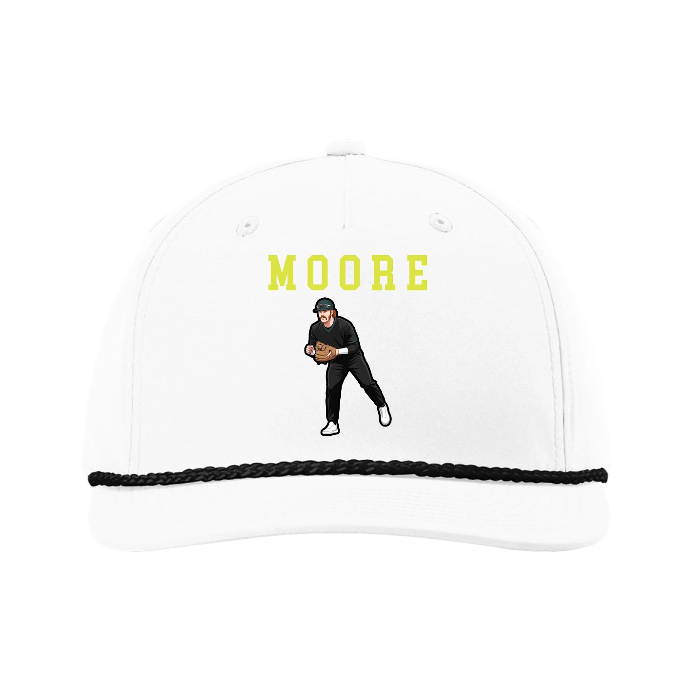 Five-Panel Classic Rope Cap — Shirsey in White