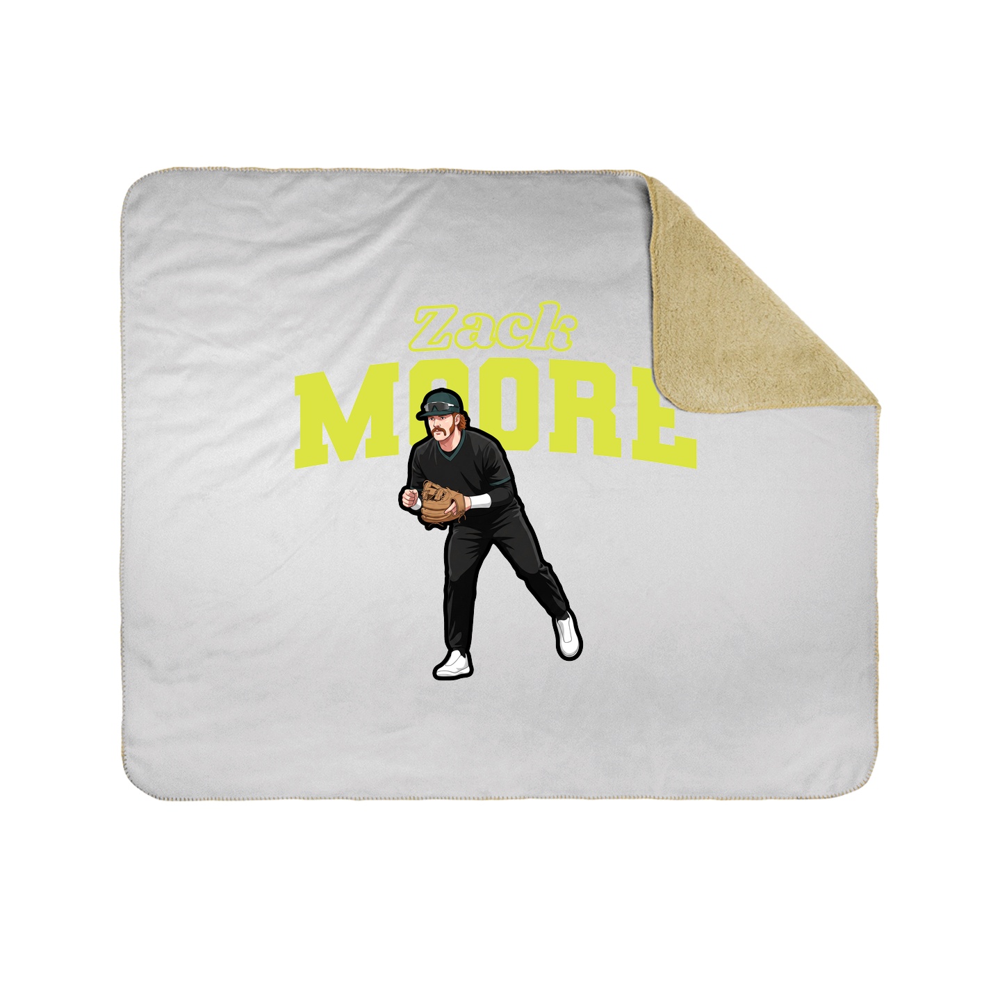 Throw Blanket — Name Arch in White