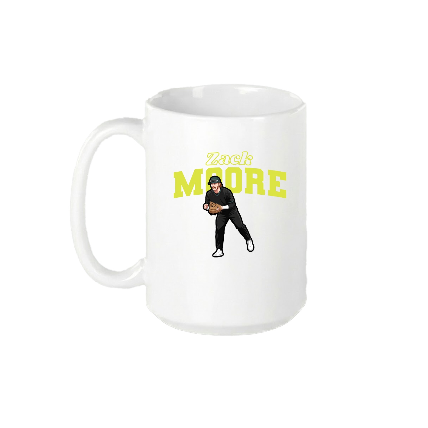 15oz Coffee Mug — Name Arch in White
