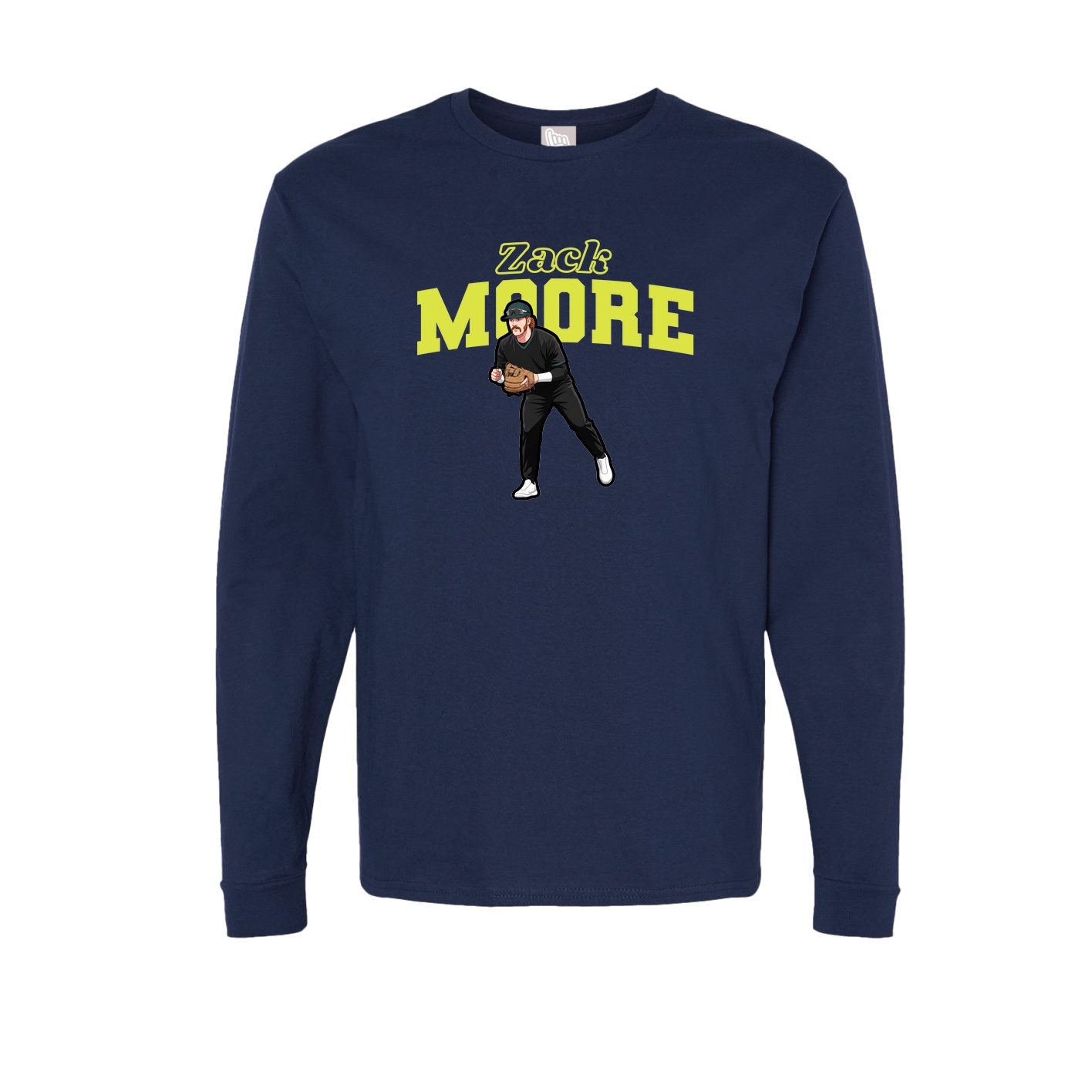 Long Sleeve Tee — Name Arch in Navy