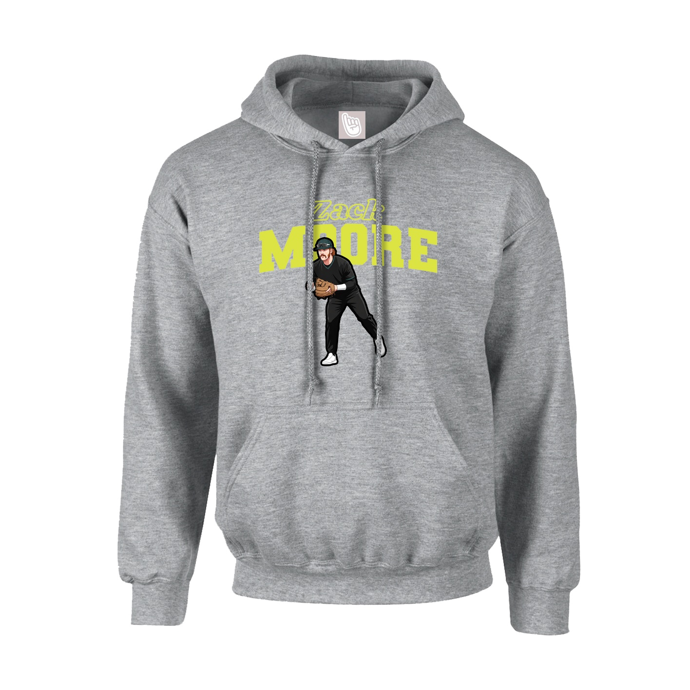 Hoodie — Name Arch in Grey