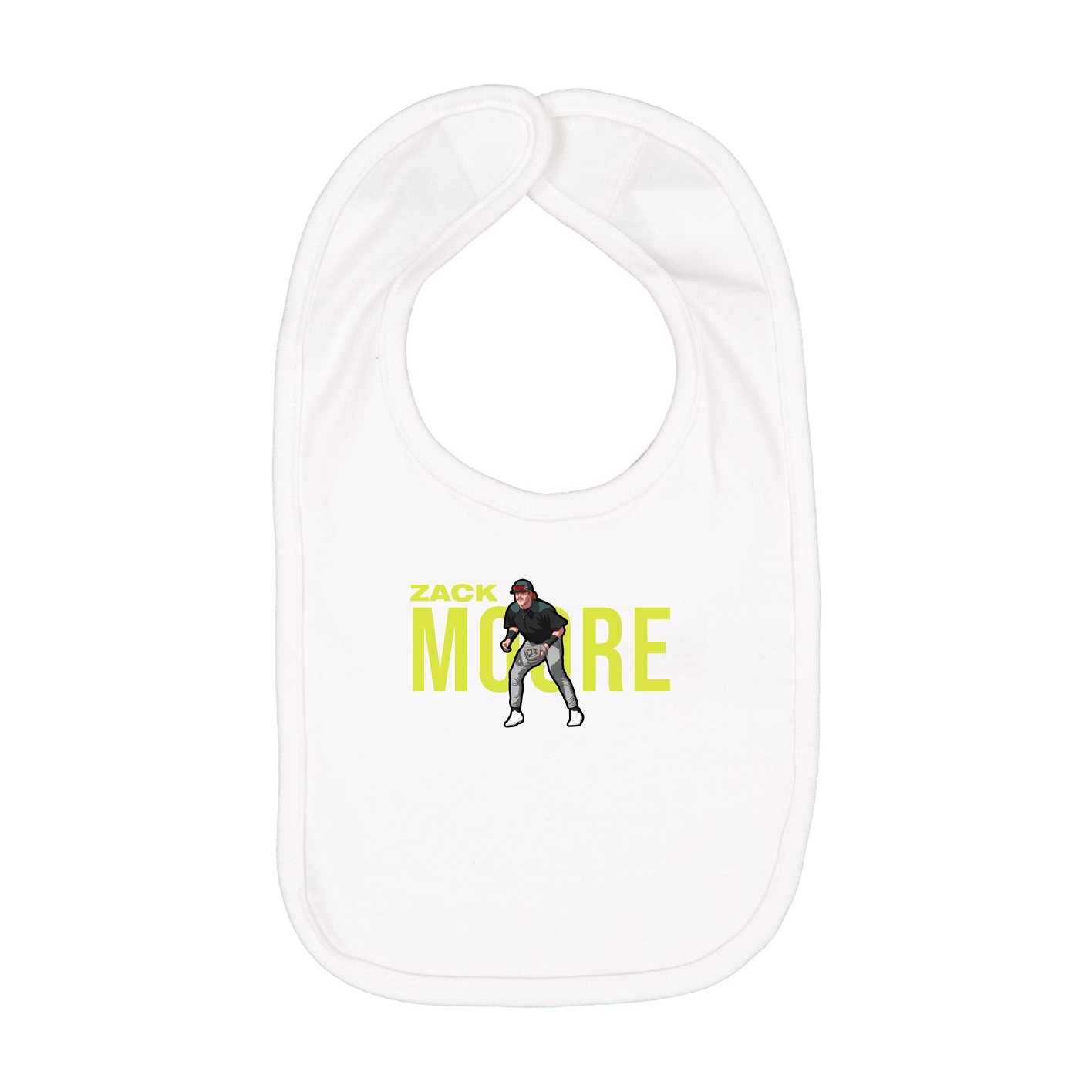 Infant Bib — Player Name in White