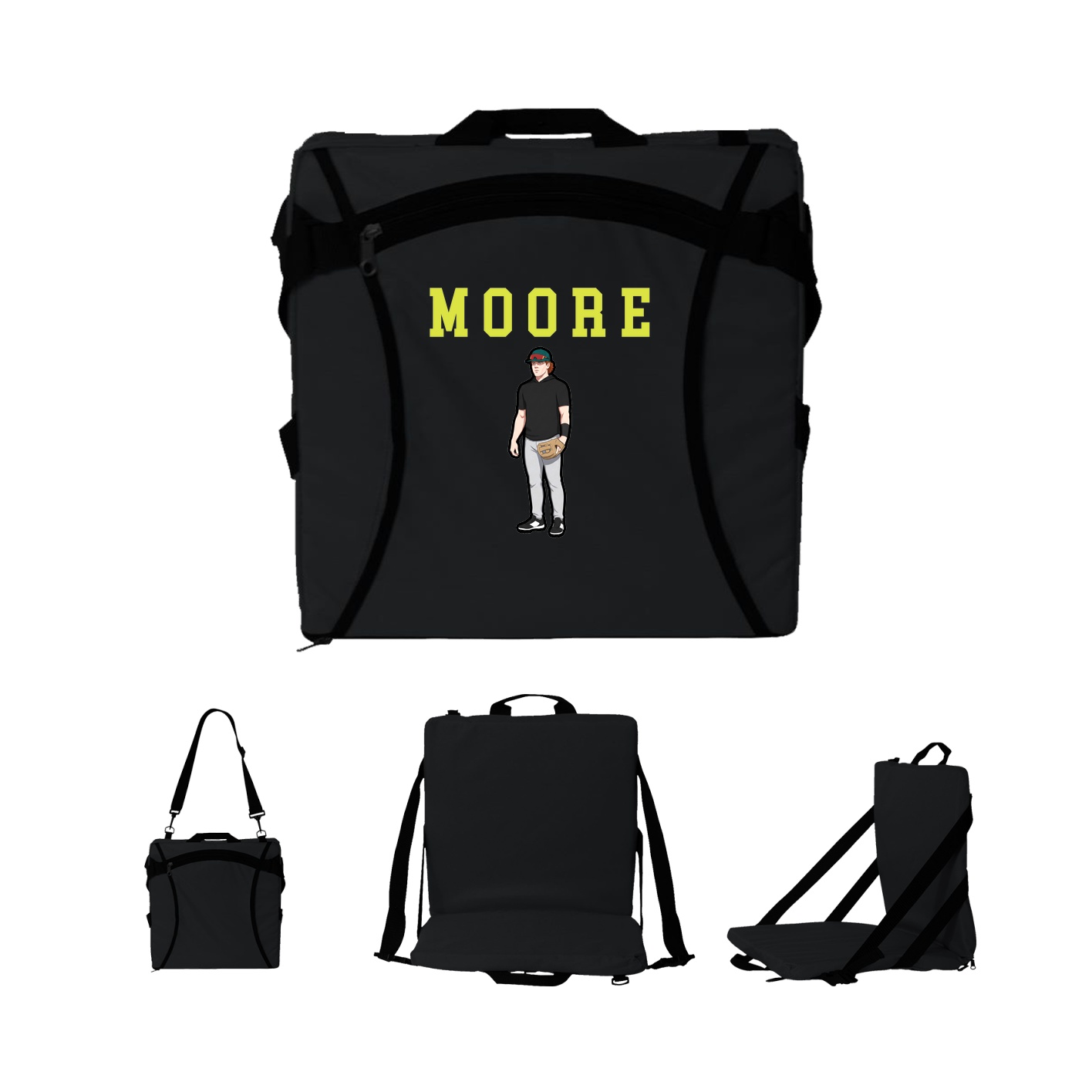 Folding Stadium Seat — Shirsey in Black