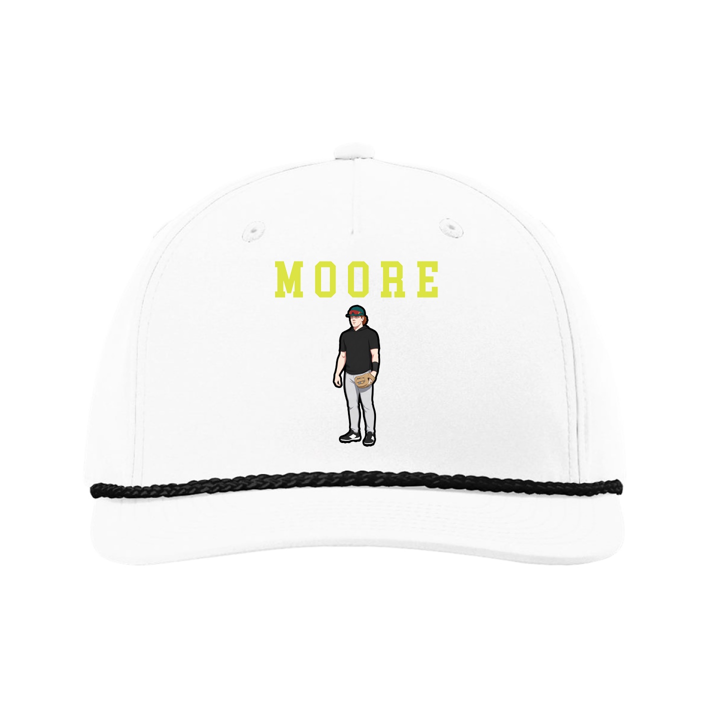 Five-Panel Classic Rope Cap — Shirsey in White