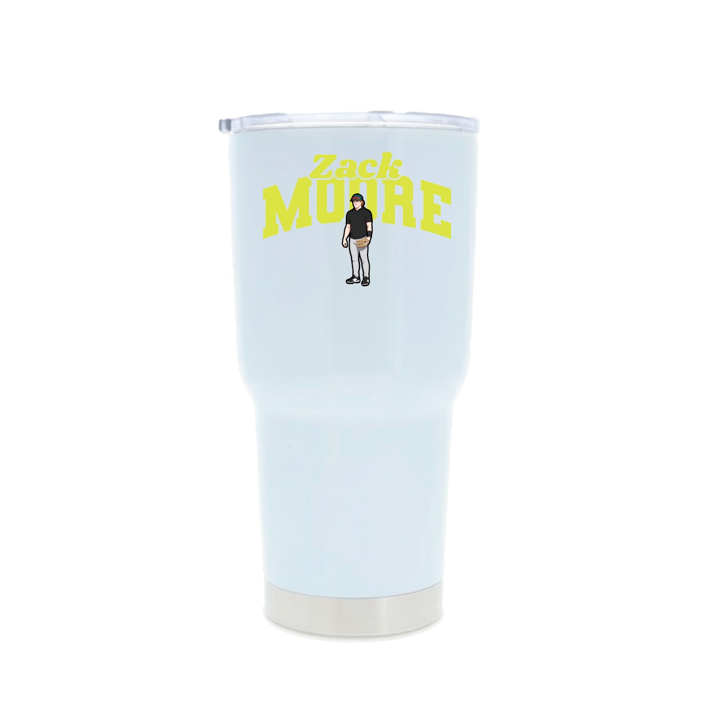 30oz Stainless Steel Tumbler — Signature Arch in White