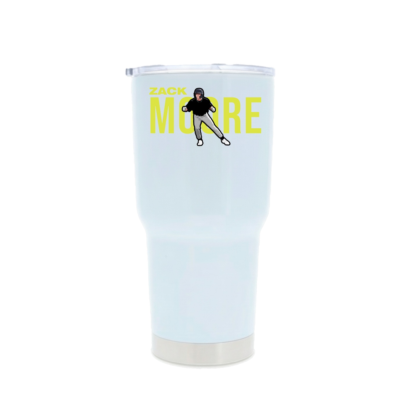 30oz Stainless Steel Tumbler — Player Name in White