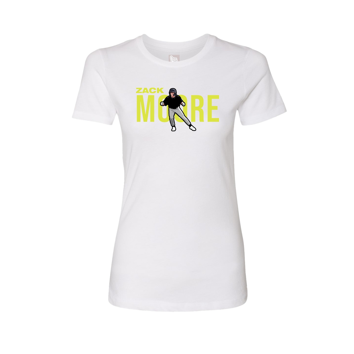 Womens Tee — Player Name in White