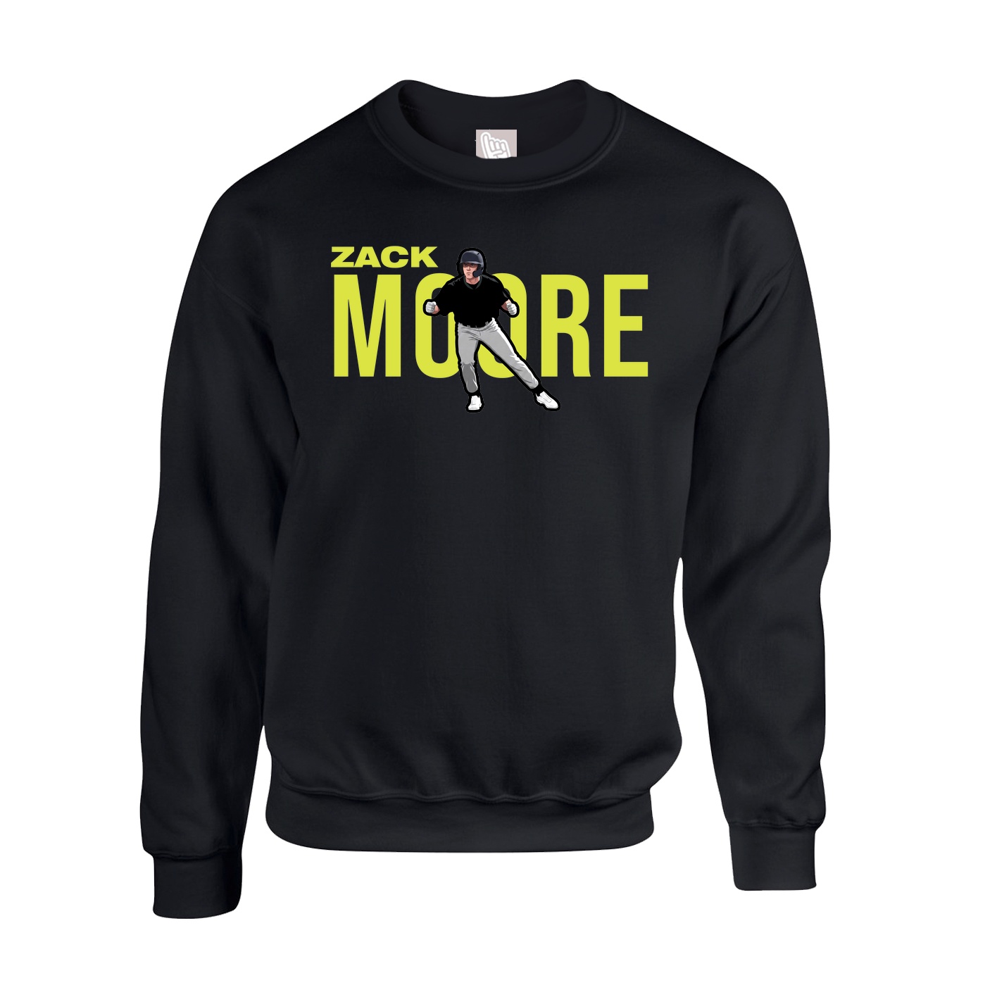 Fleece Crew — Player Name in Black