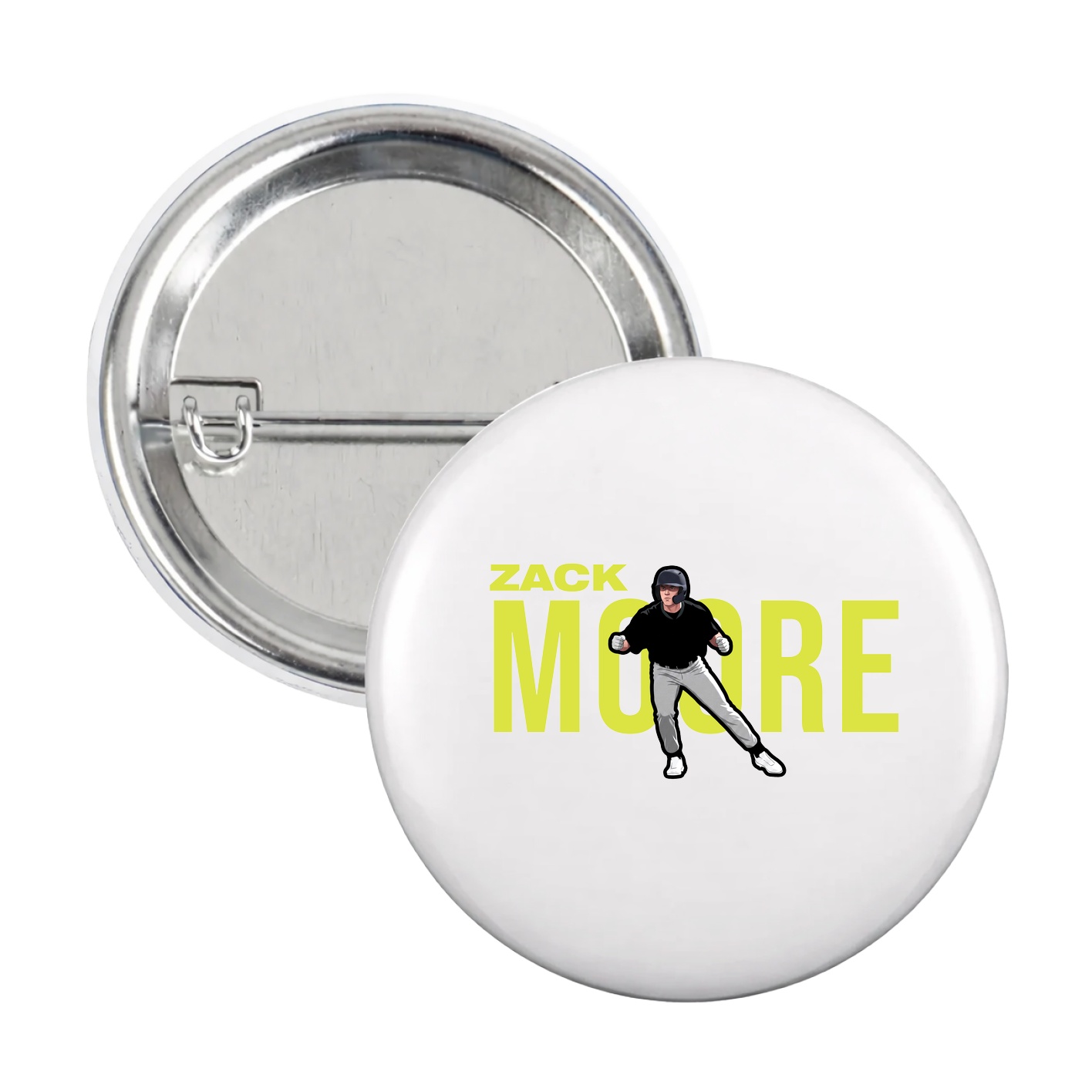 Game Day Button — Player Name in White