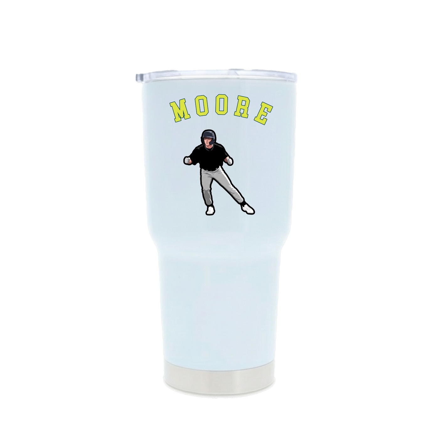 30oz Stainless Steel Tumbler — Shirsey Arch in White