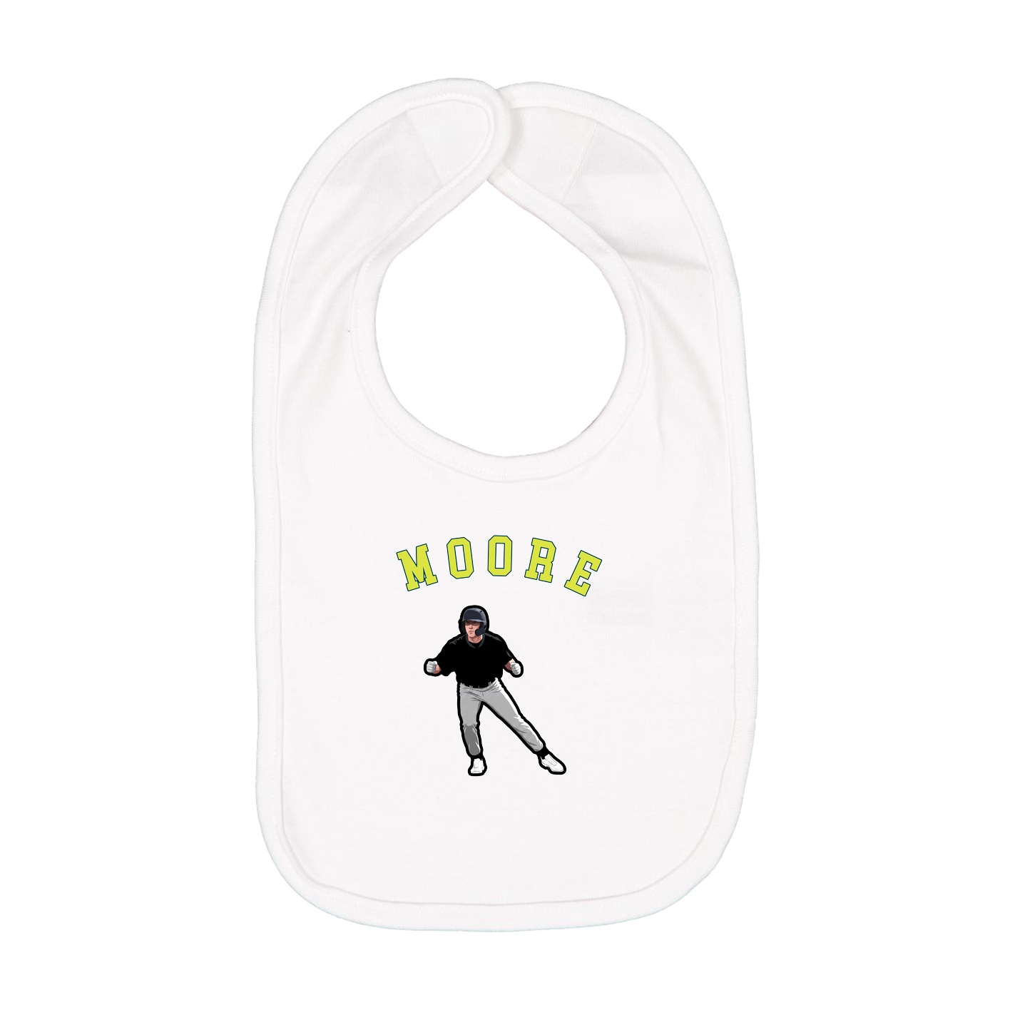 Infant Bib — Shirsey Arch in White