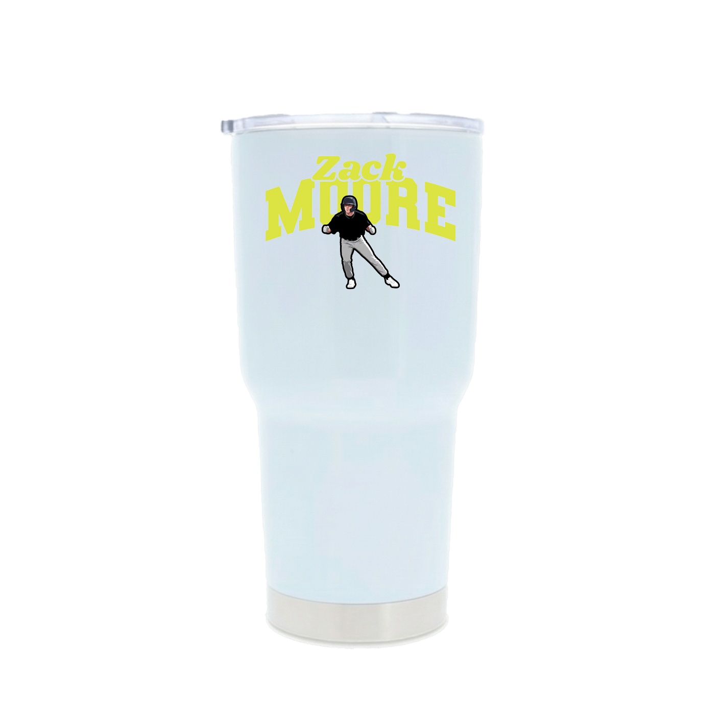 30oz Stainless Steel Tumbler — Signature Arch in White