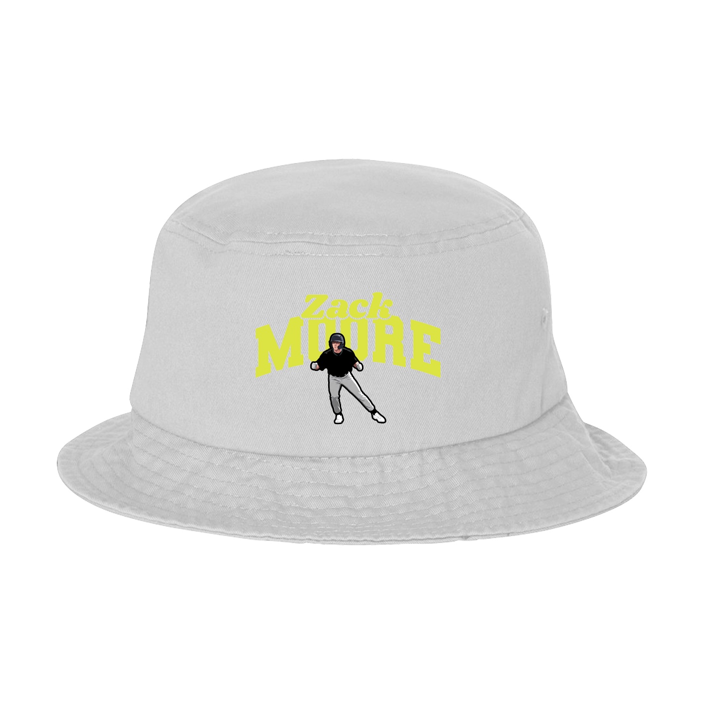 Bucket Cap — Signature Arch in White
