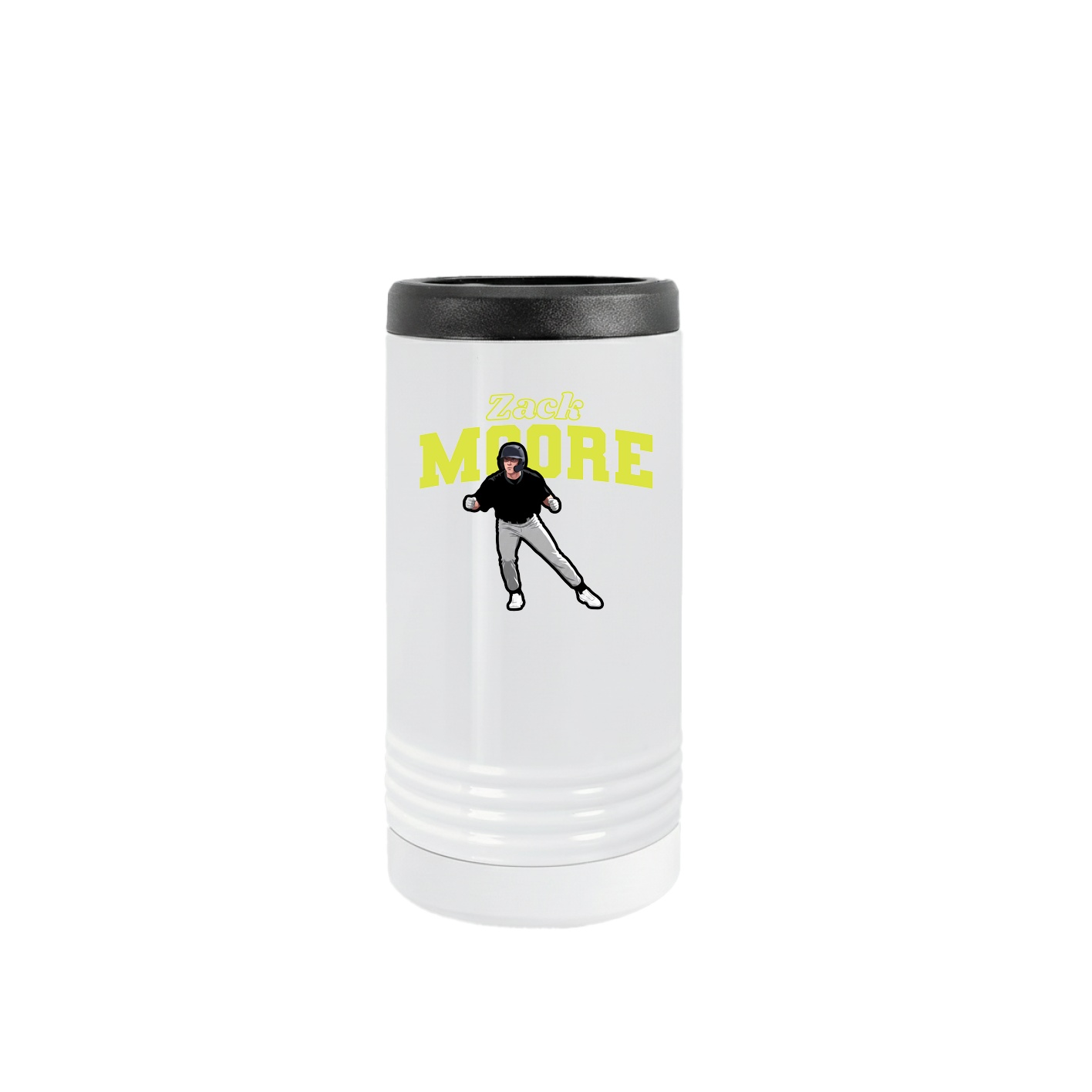 Slim Beverage Holder — Name Arch in White