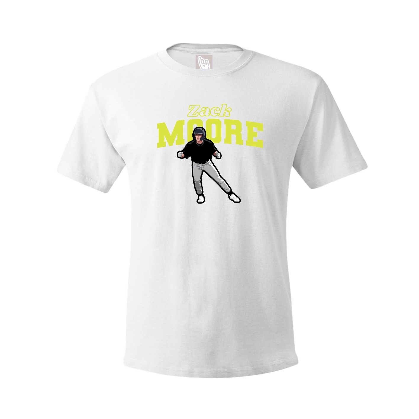 Youth Tee — Name Arch in White