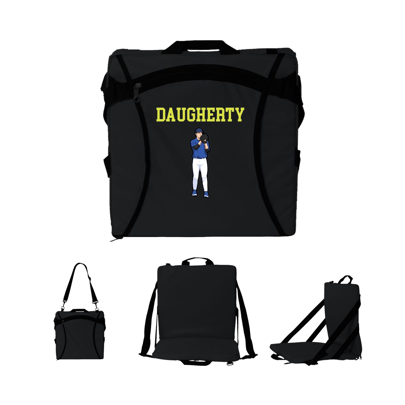 Folding Stadium Seat — Shirsey in Black