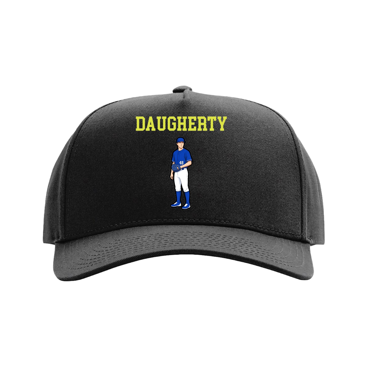 Full Fabric Five-Panel Champ Cap — Shirsey in Black