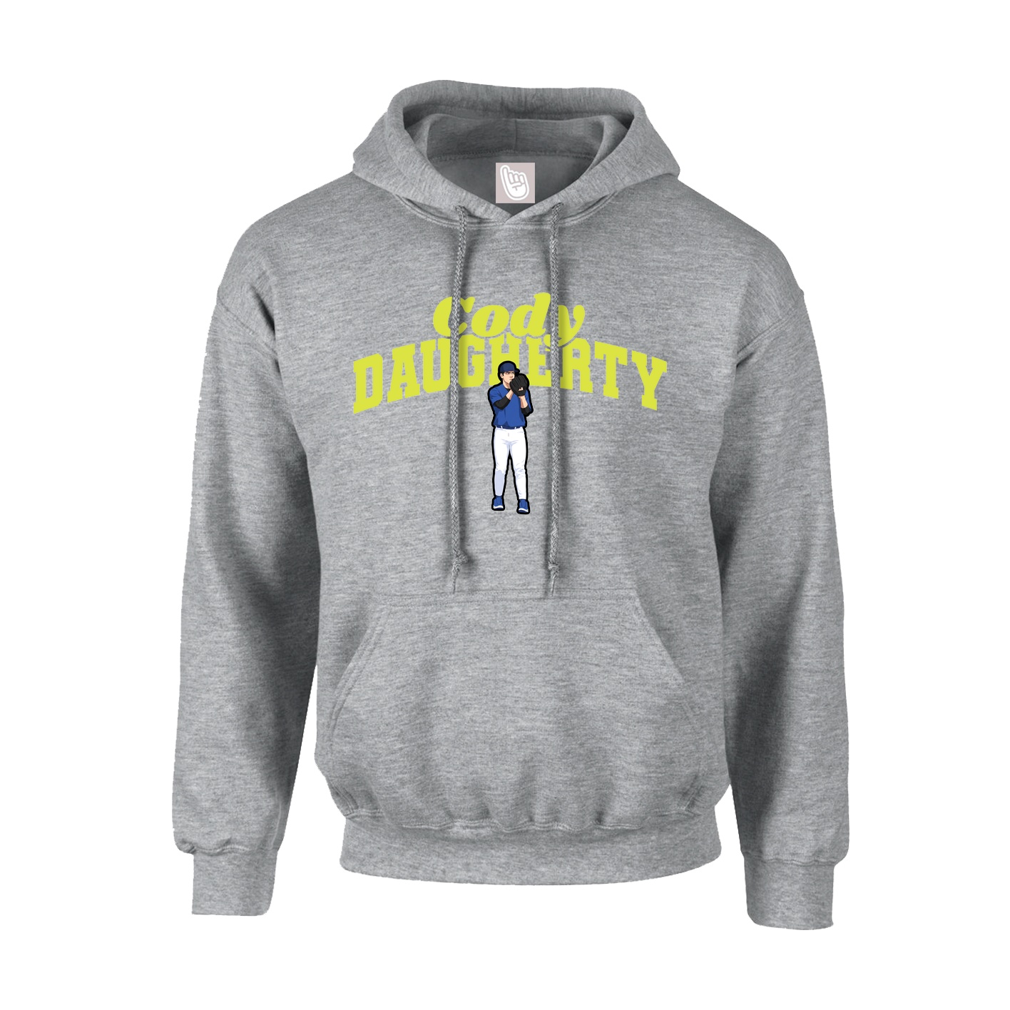 Youth Hoodie — Signature Arch in Grey