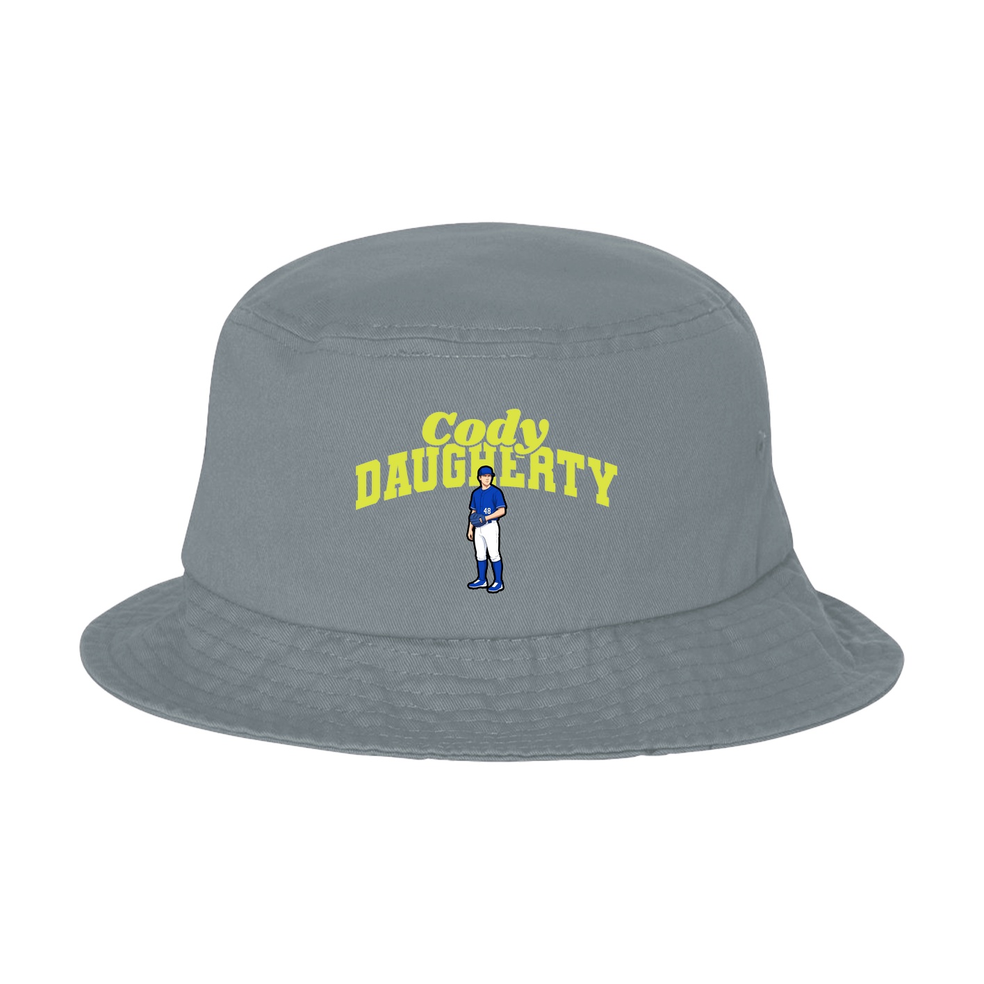 Bucket Cap — Signature Arch in Grey