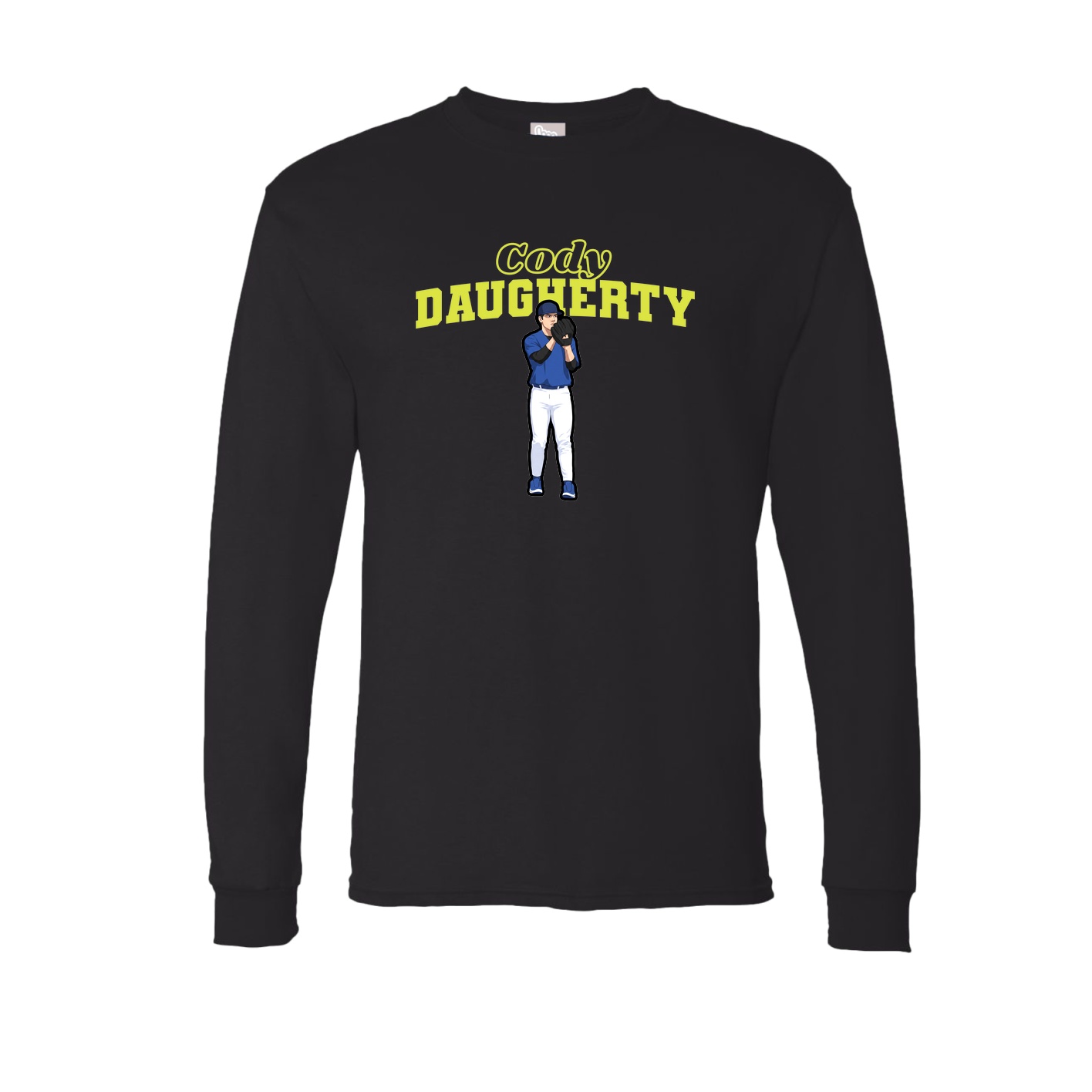 Long Sleeve Tee — Name Arch in Black
