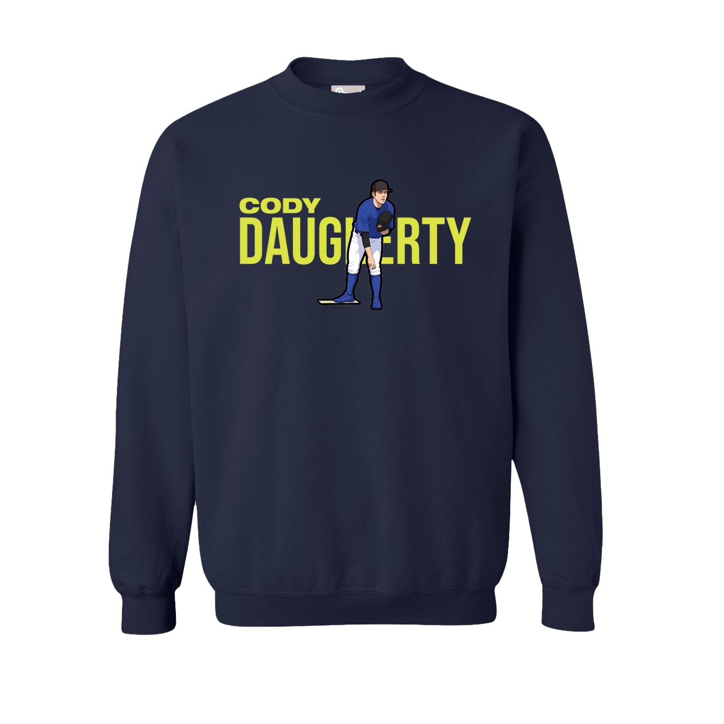 Fleece Crew — Player Name in Navy