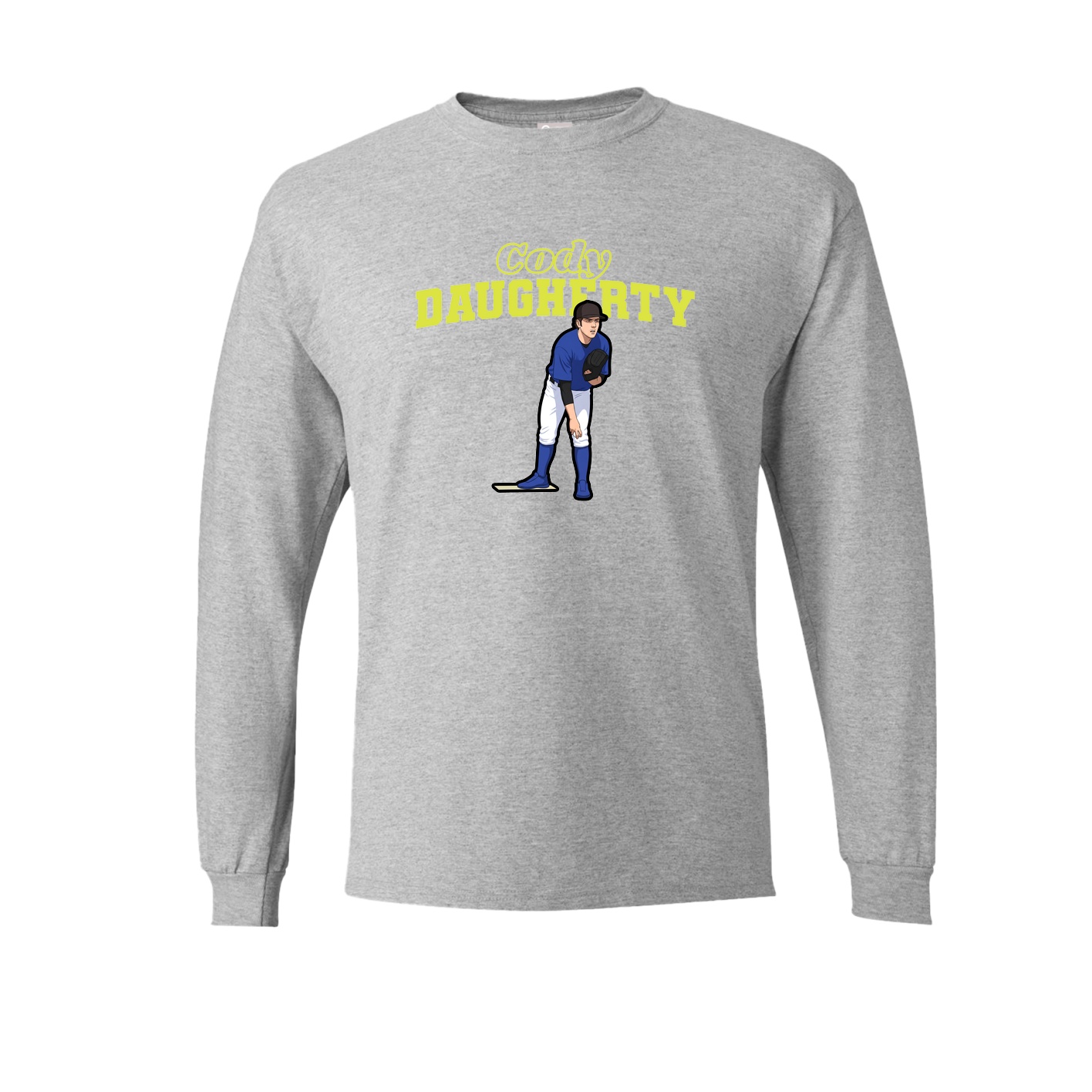 Long Sleeve Tee — Name Arch in Grey