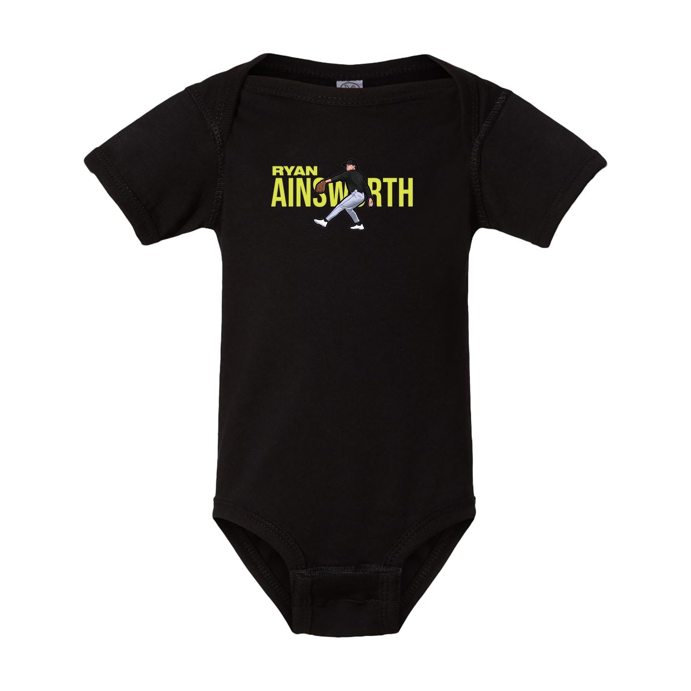 Baby Onesie — Player Name in Black