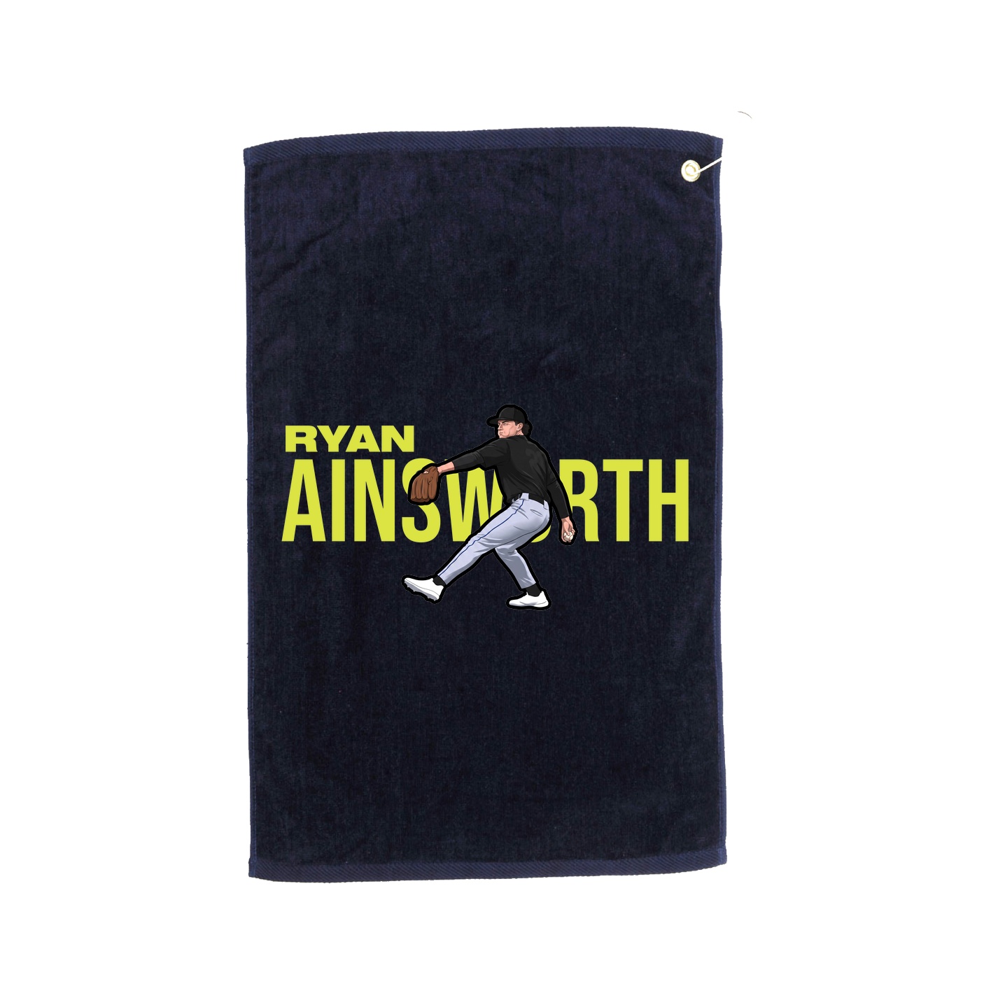 Golf Towel — Player Name in Navy