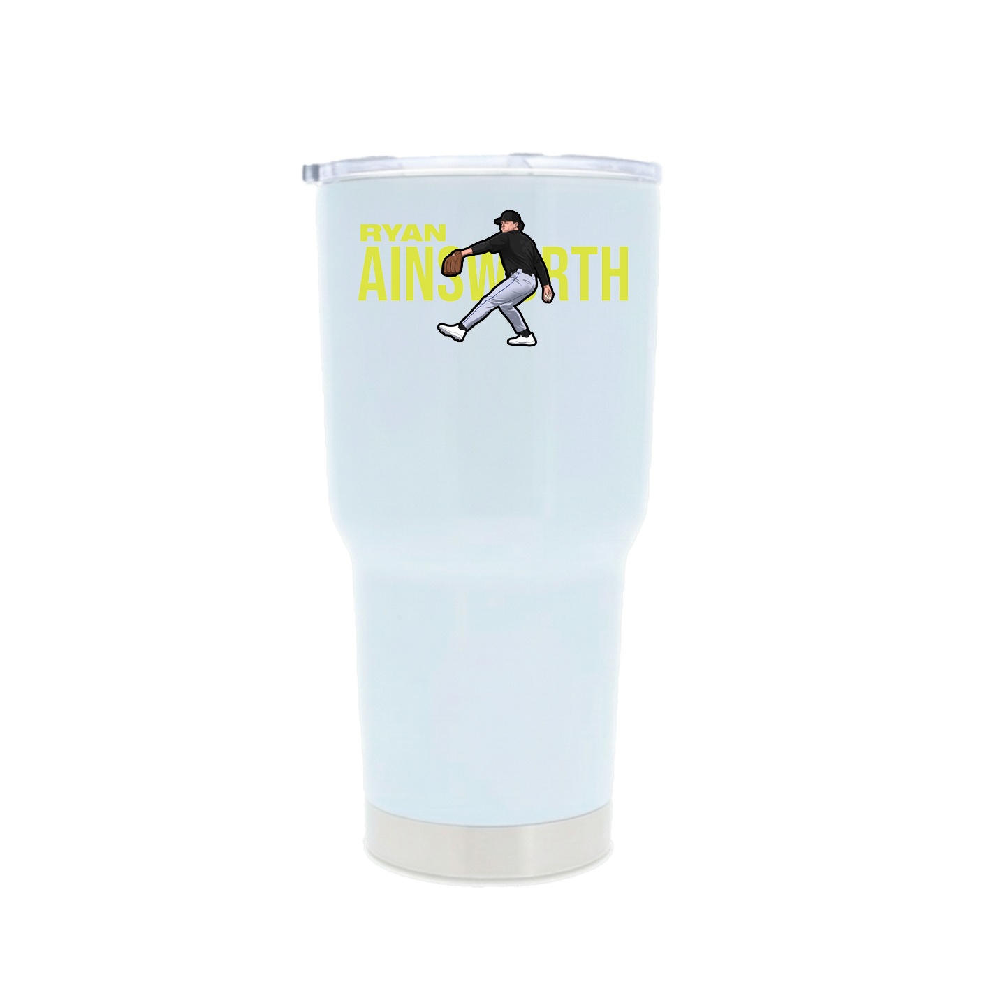 30oz Stainless Steel Tumbler — Player Name in White