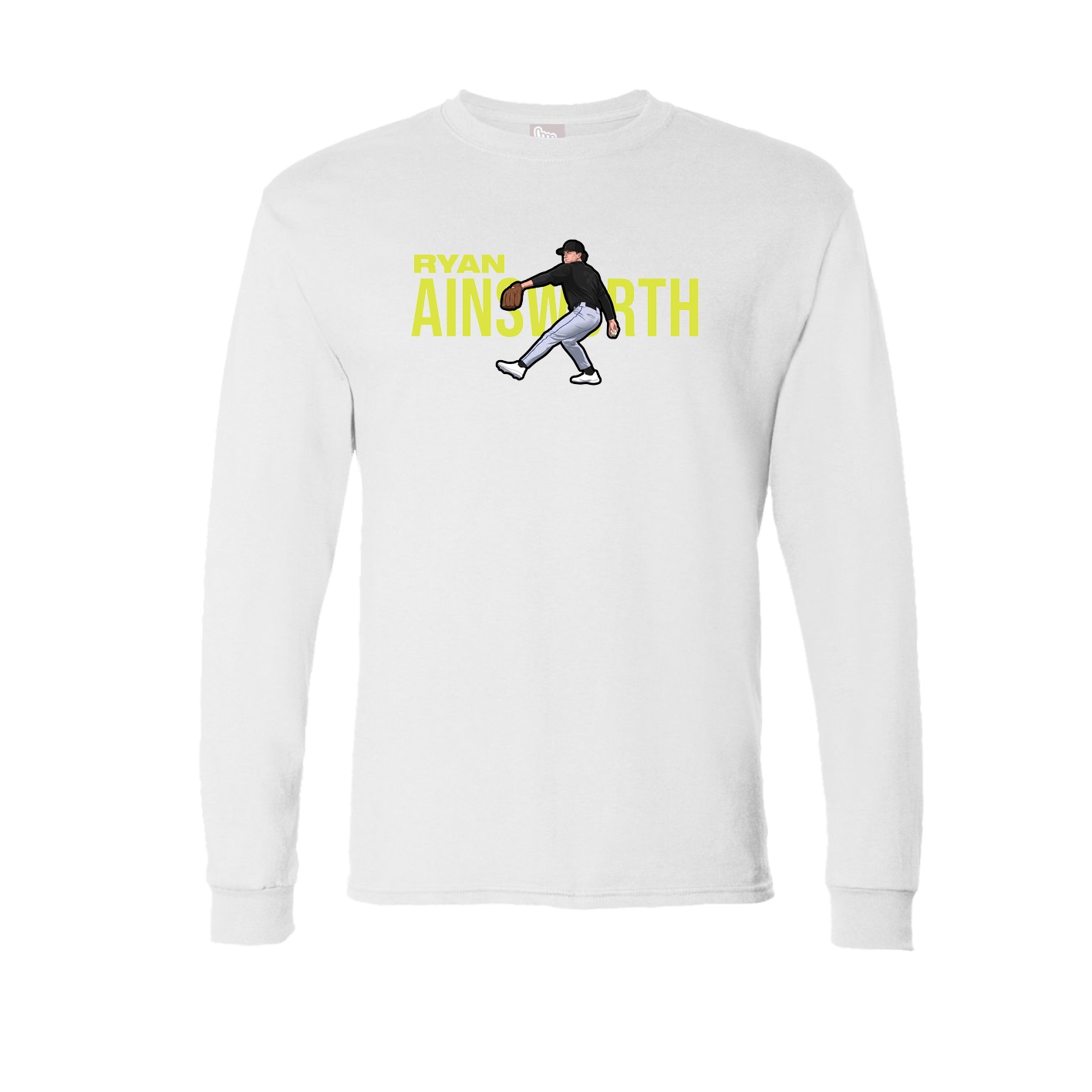 Long Sleeve Tee — Player Name in White