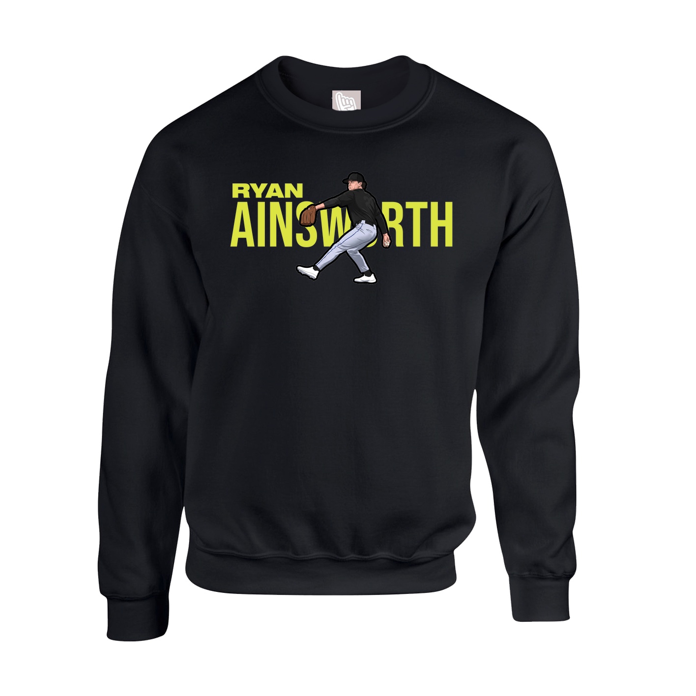 Fleece Crew — Player Name in Black
