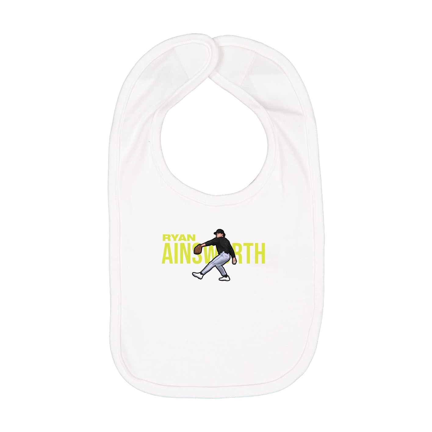 Infant Bib — Player Name in White
