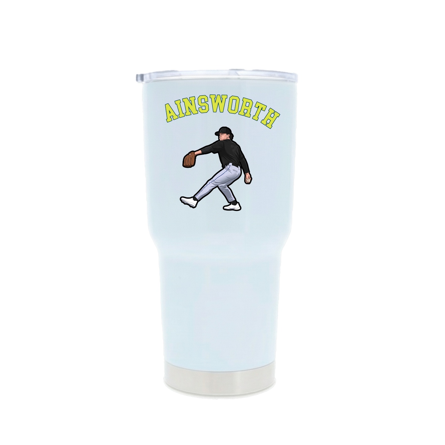30oz Stainless Steel Tumbler — Shirsey Arch in White