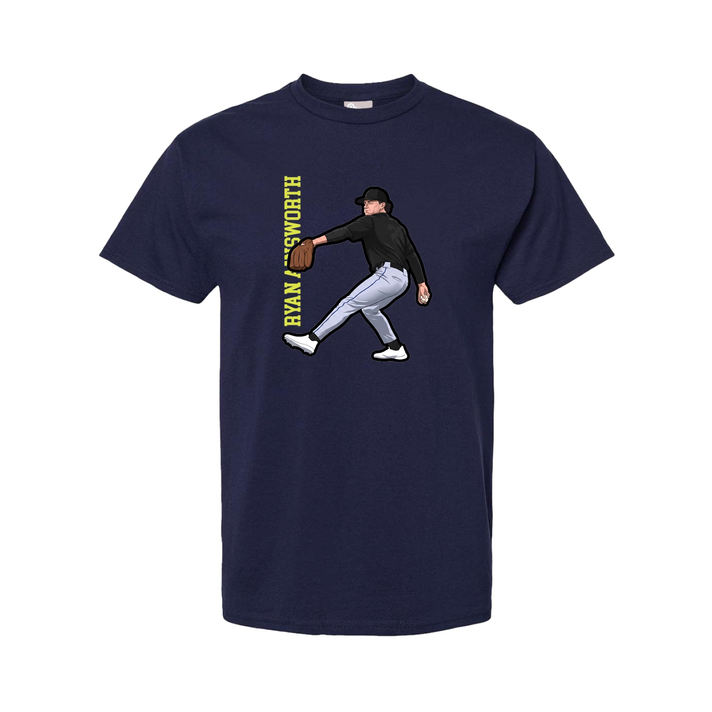 Tee — Name Vertical in Navy