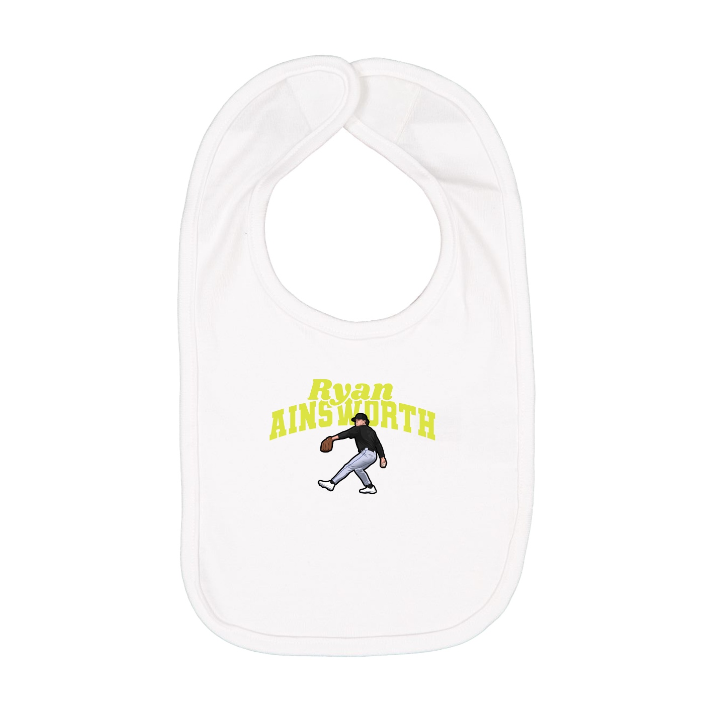 Infant Bib — Signature Arch in White