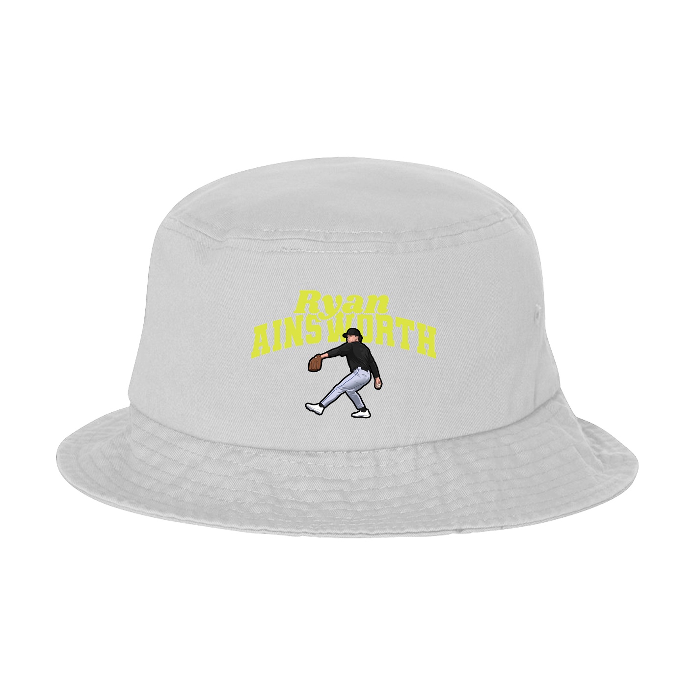 Bucket Cap — Signature Arch in White