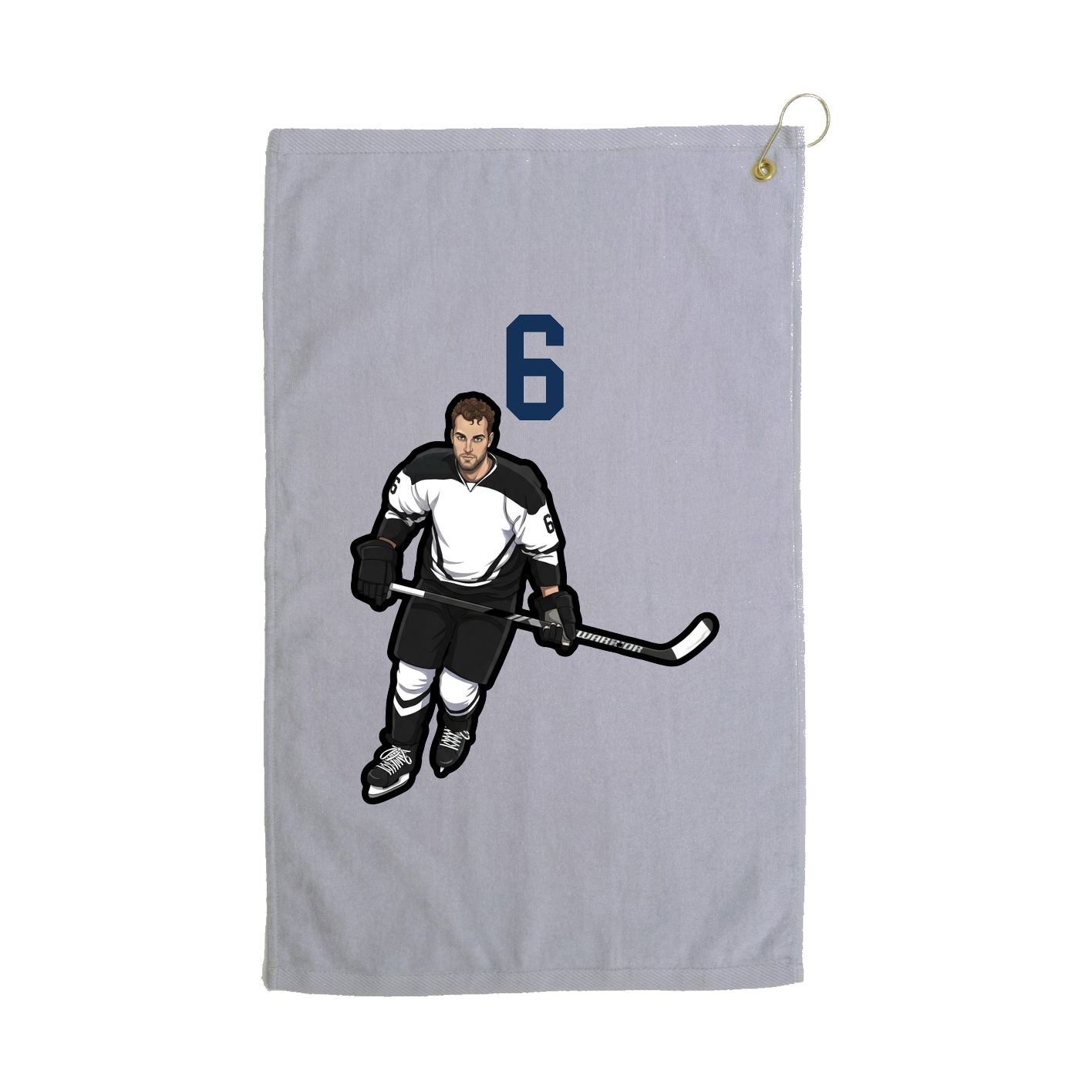 Golf Towel — Number Top in Grey
