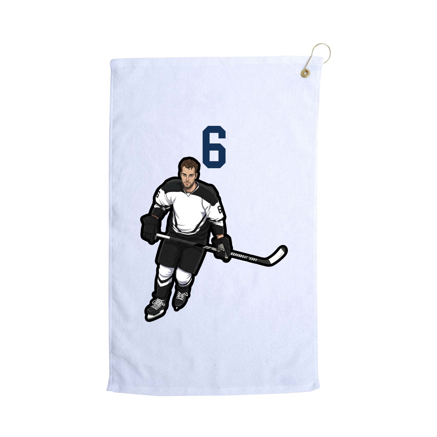 Golf Towel — Number Top in White