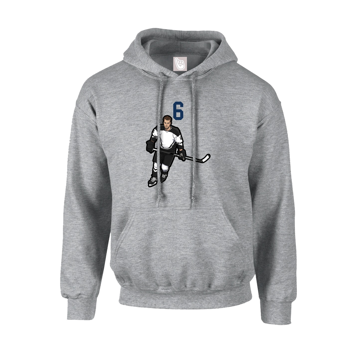 Youth Hoodie — Number Top in Grey